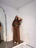 ست کراپ شلوارmiu miu وارداتی - Image 2
